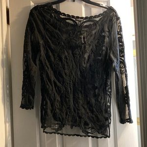 Express black lace top